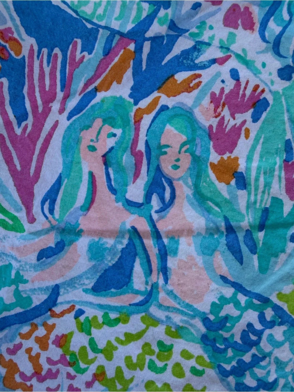 Lilly Pulitzer Pottery Barn Kids Mermaid Cove 2-Piece Pillowcase Set 100% Cotton